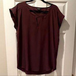 Burgundy blouse